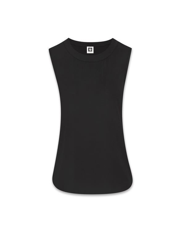 Anne Klein U-Neck Sleeveless Shell- Clearance Anne White