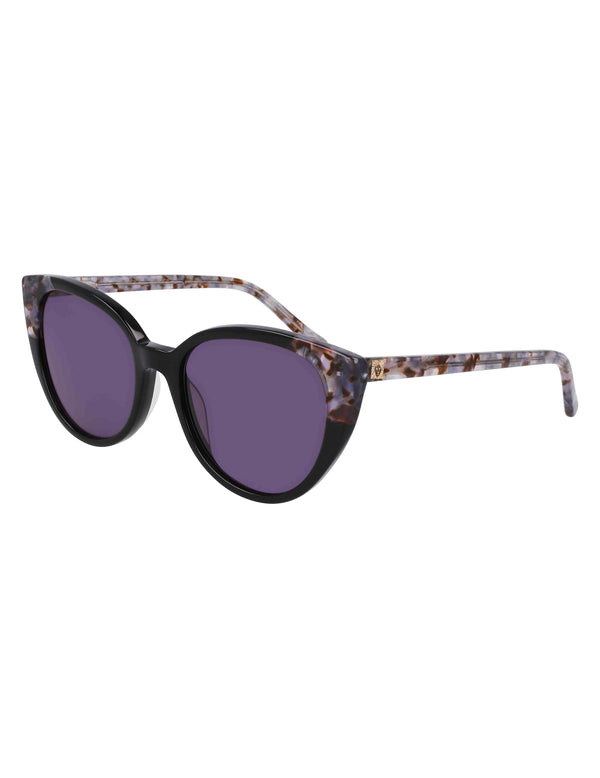 Anne Klein Uplifting Rounded Cat-eye Sunglasses BLACK