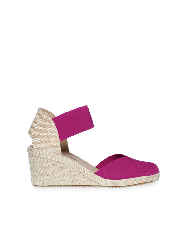 Anne Klein Zoey Round Toe Espadrille Wedges Fuschia