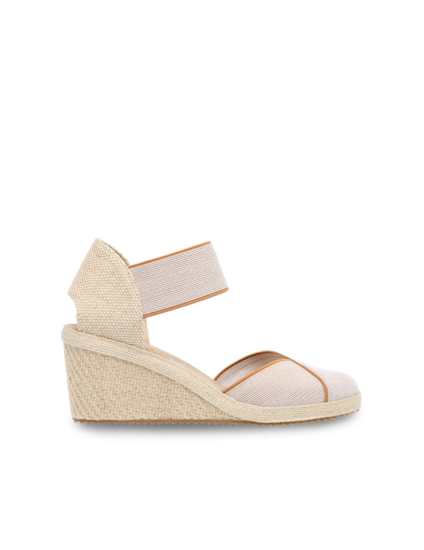 Anne Klein Zoey Round Toe Espadrille Wedges Natural