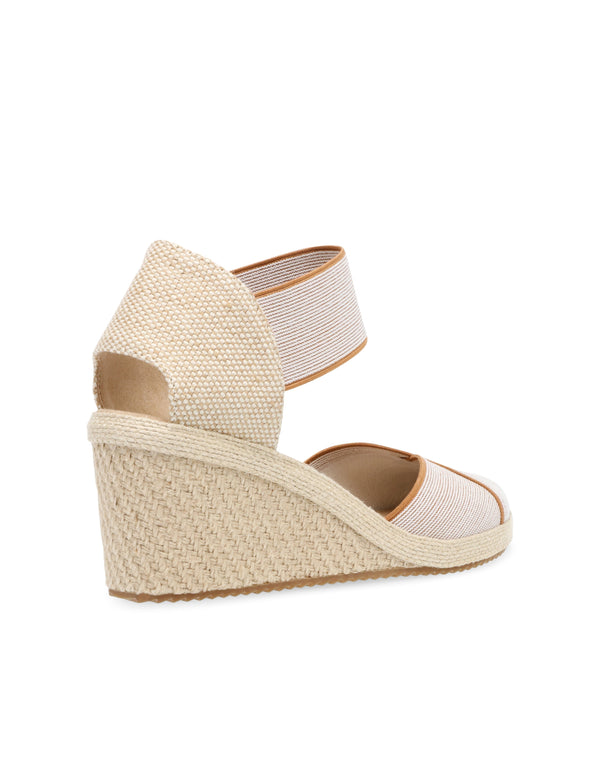 Anne Klein Zoey Round Toe Espadrille Wedges Natural