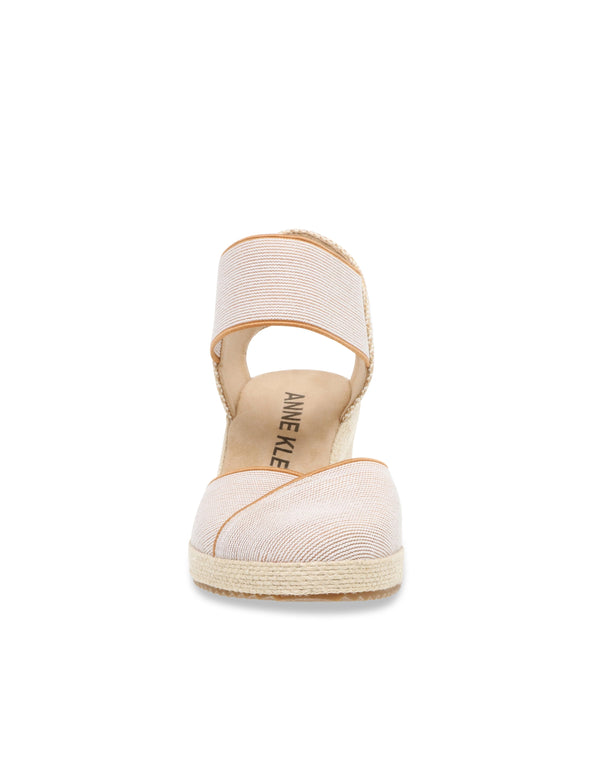 Anne Klein Zoey Round Toe Espadrille Wedges Natural
