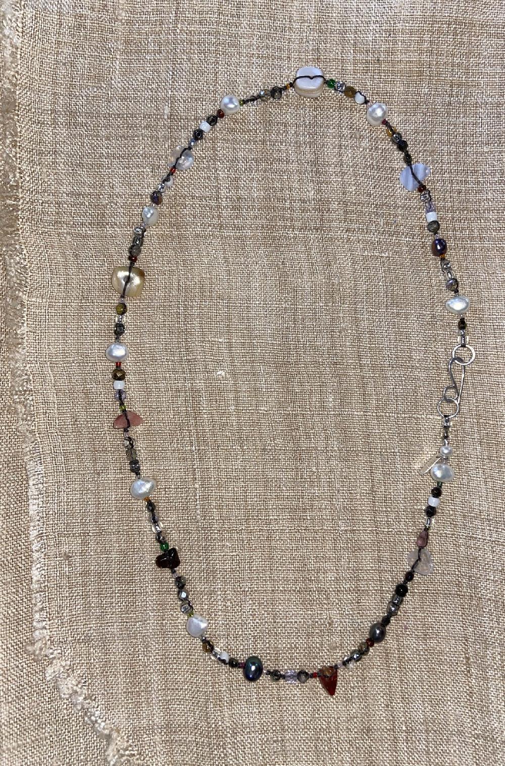 annie costello brown agate beach necklace