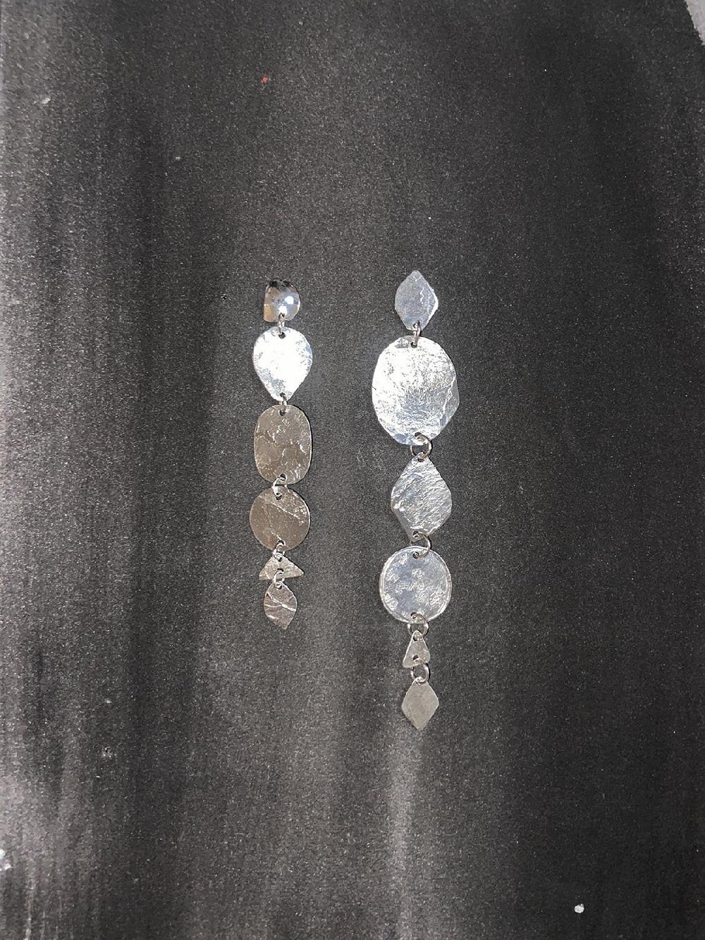 Annie Costello Brown Asymmetrical Stacked Coins