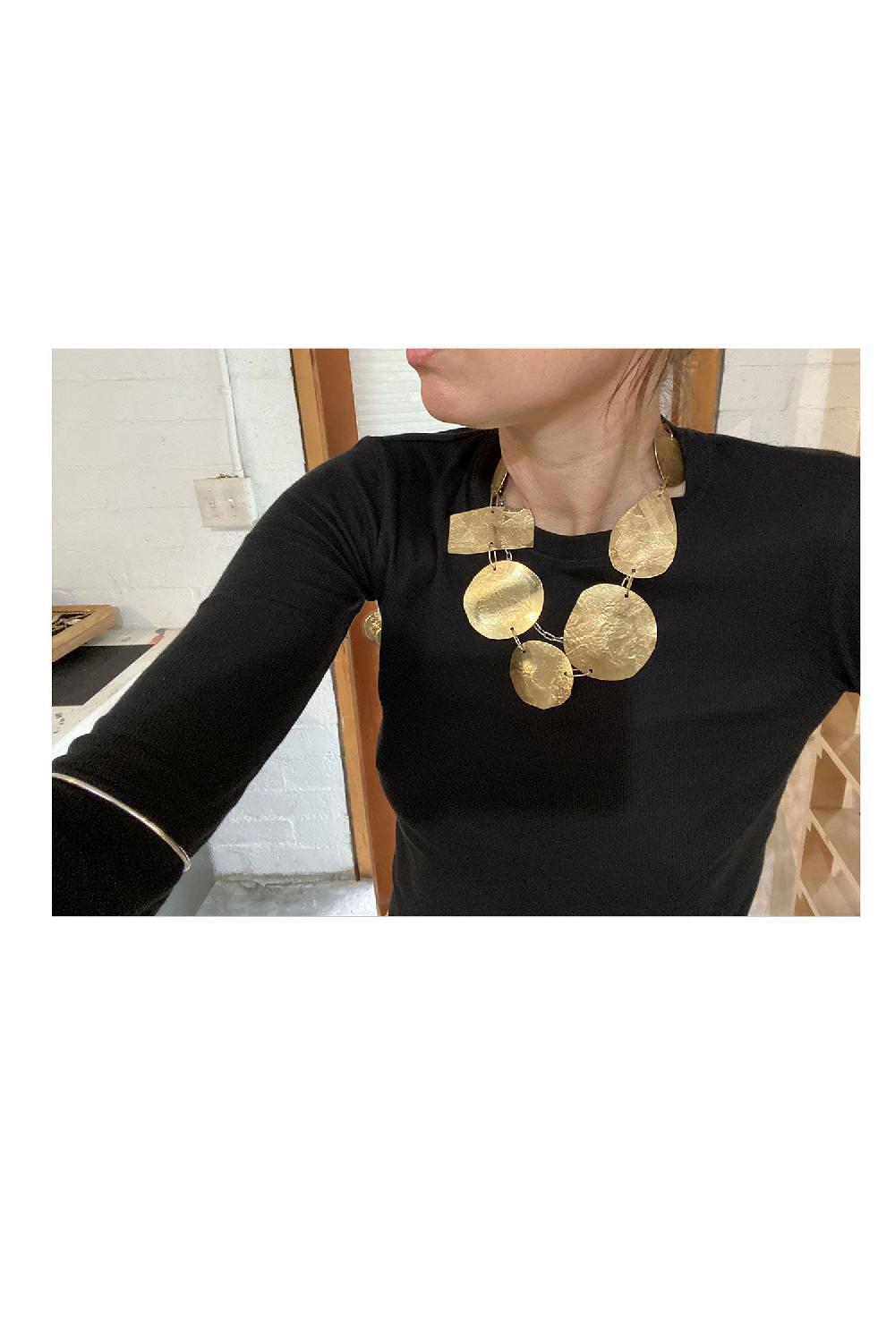 Annie Costello Brown Bianca Sungold Necklace