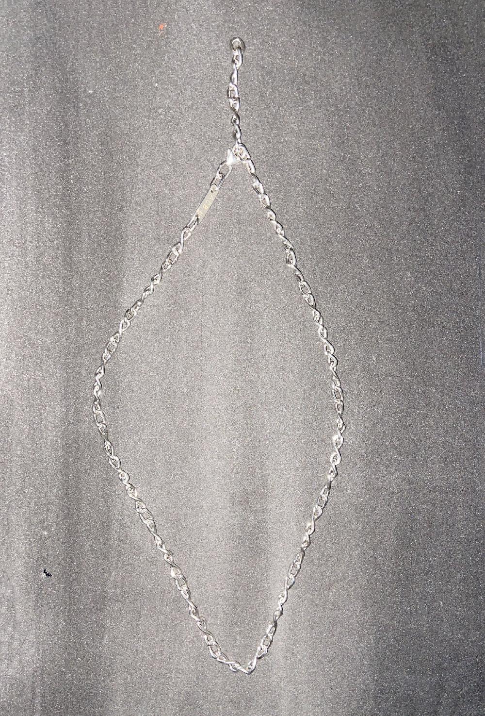 Annie Costello Brown Celia Chain Necklace Silver