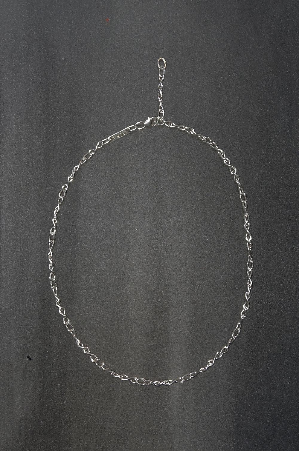 annie costello brown celia chain necklace silver