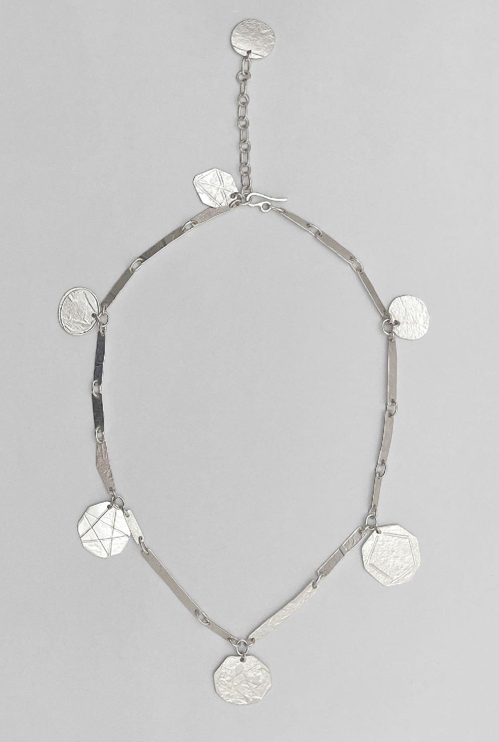 annie costello brown Coin Charms Necklace Silver