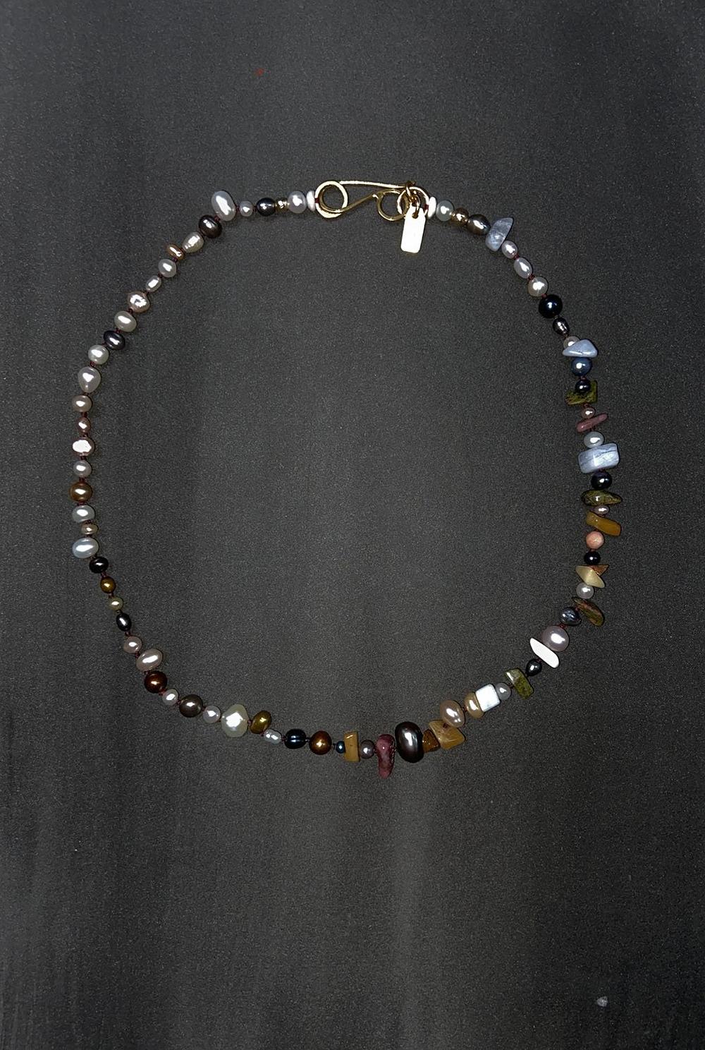 Annie Costello Brown Golden Pearl Mix Collar