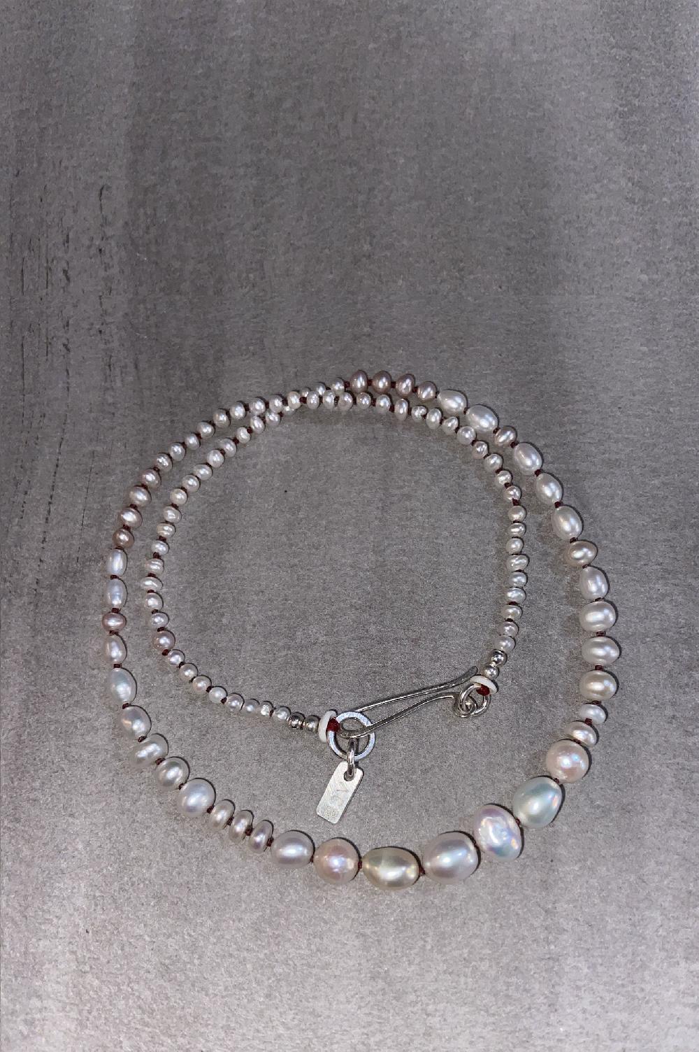 Annie Costello Brown Graduated Mini Pearl Collar