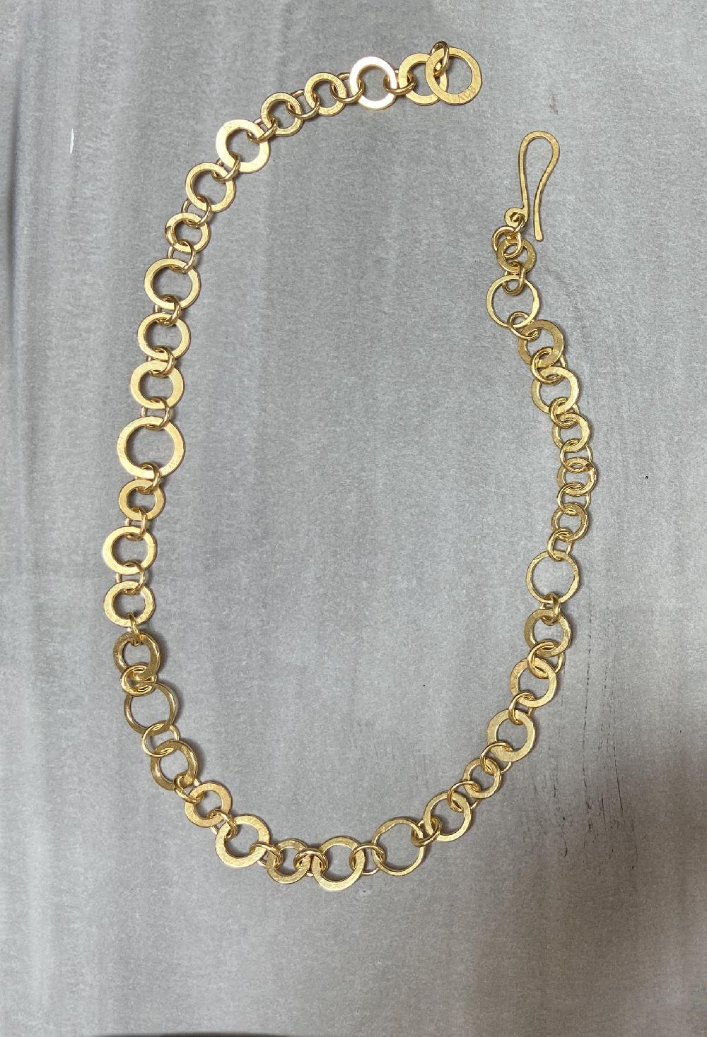 Annie Costello Brown Hammered Rings W Hook