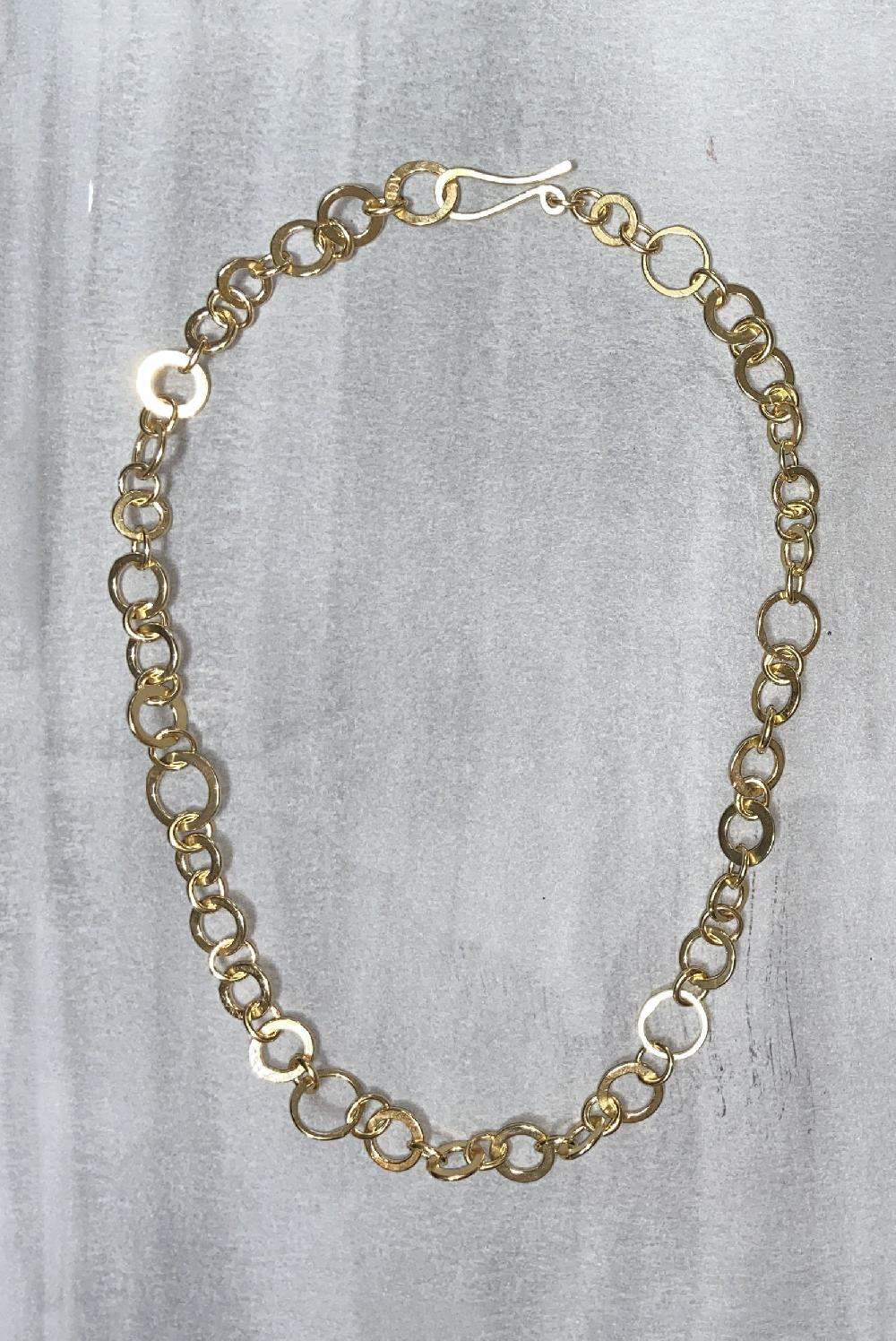 Annie Costello Brown Hammered Rings W Hook