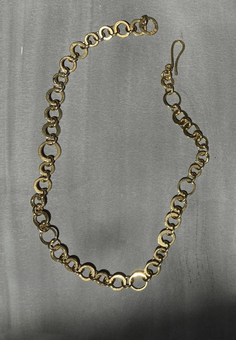 Annie Costello Brown Hammered Rings W Hook