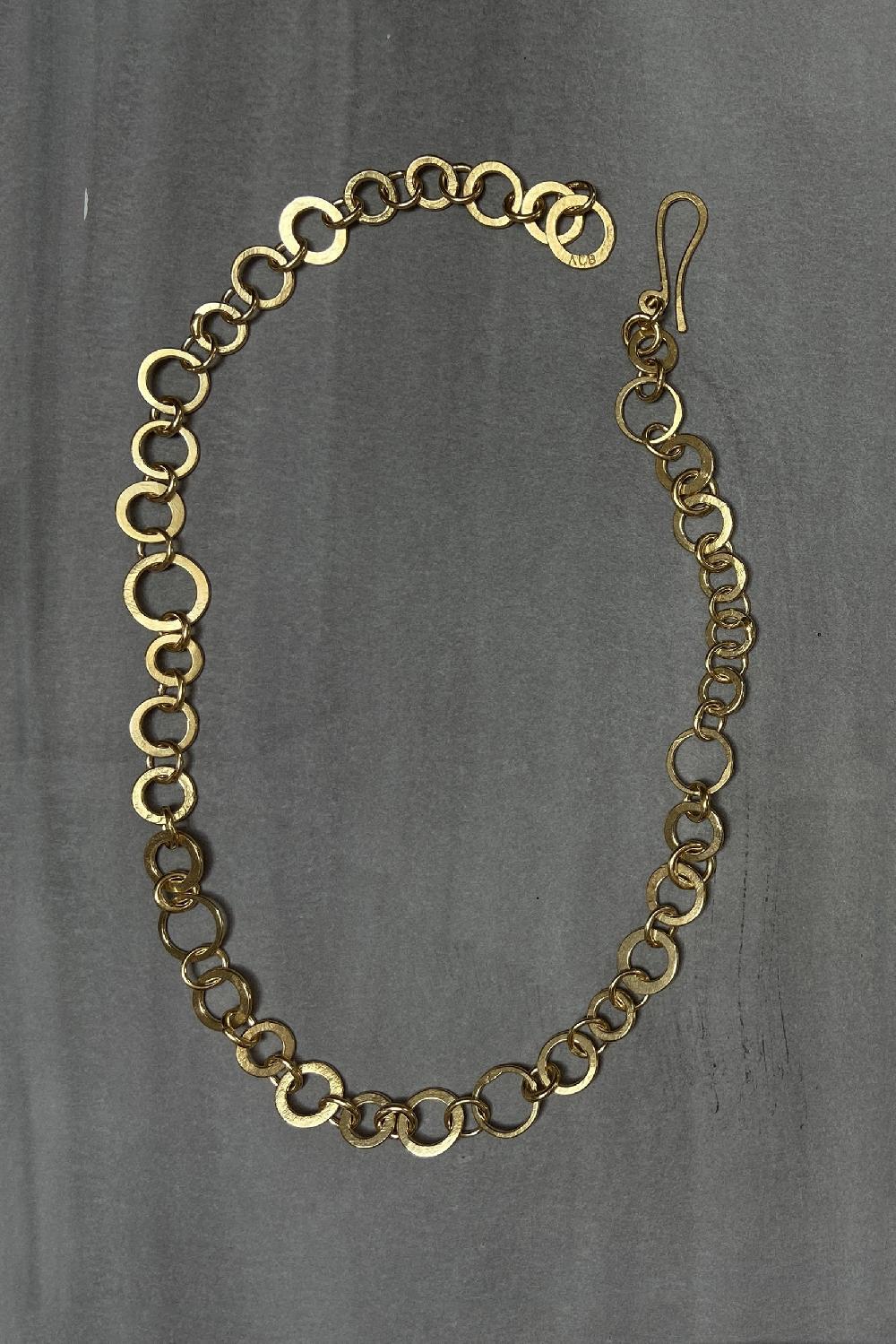 annie costello brown hammered rings w hook