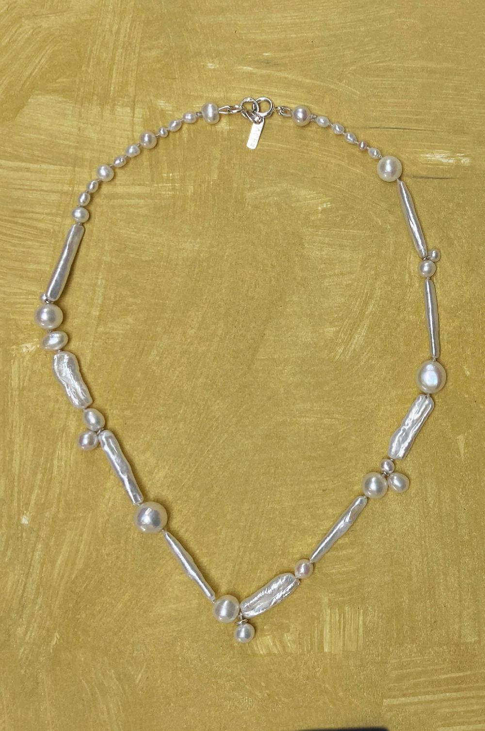 Annie Costello Brown Marguerite Pearl Necklace