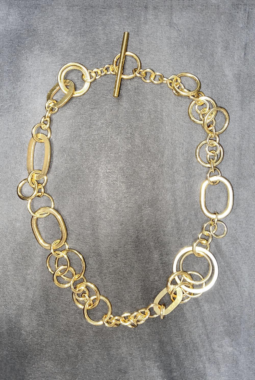 annie costello brown Multi Ring Toggle Necklace