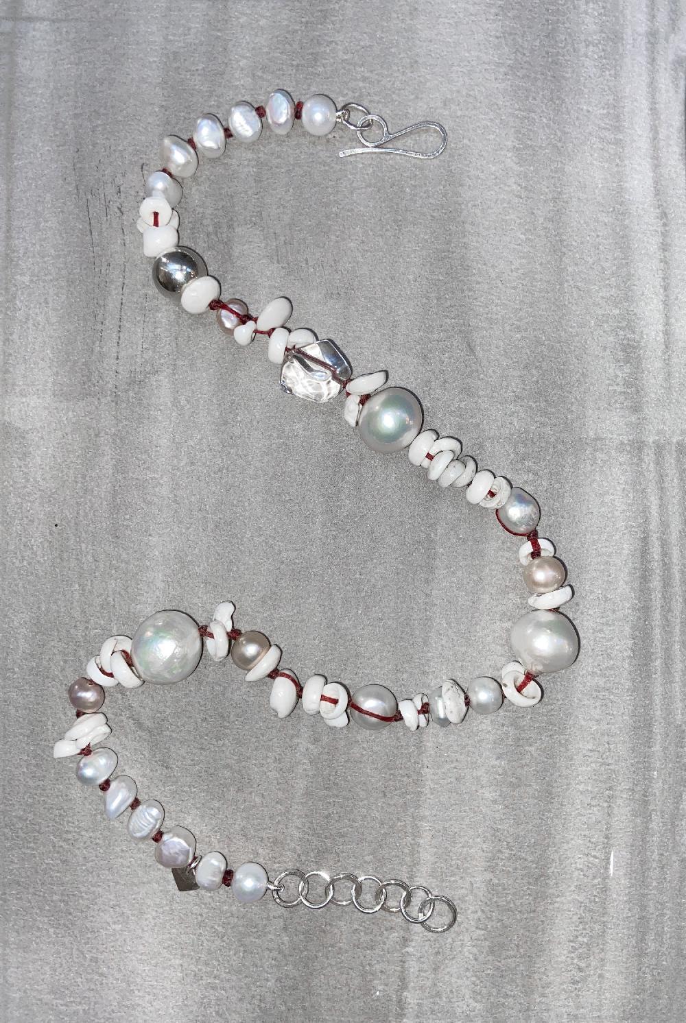 Annie Costello Brown Puka Pearl Surfer