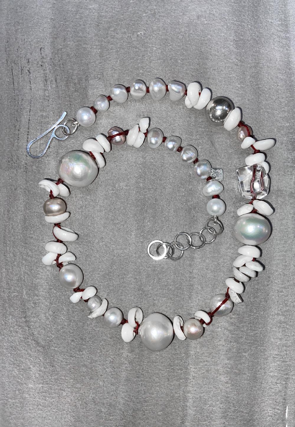 Annie Costello Brown Puka Pearl Surfer