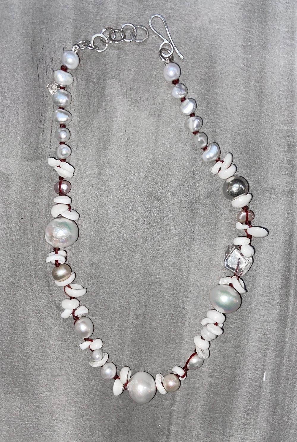 Annie Costello Brown Puka Pearl Surfer