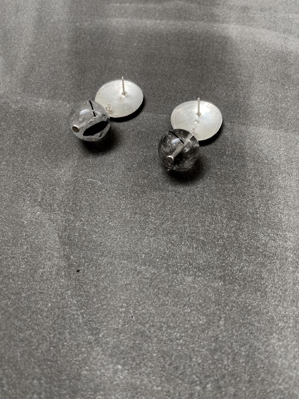 Annie Costello Brown Rutilated Quarts Bead Drop