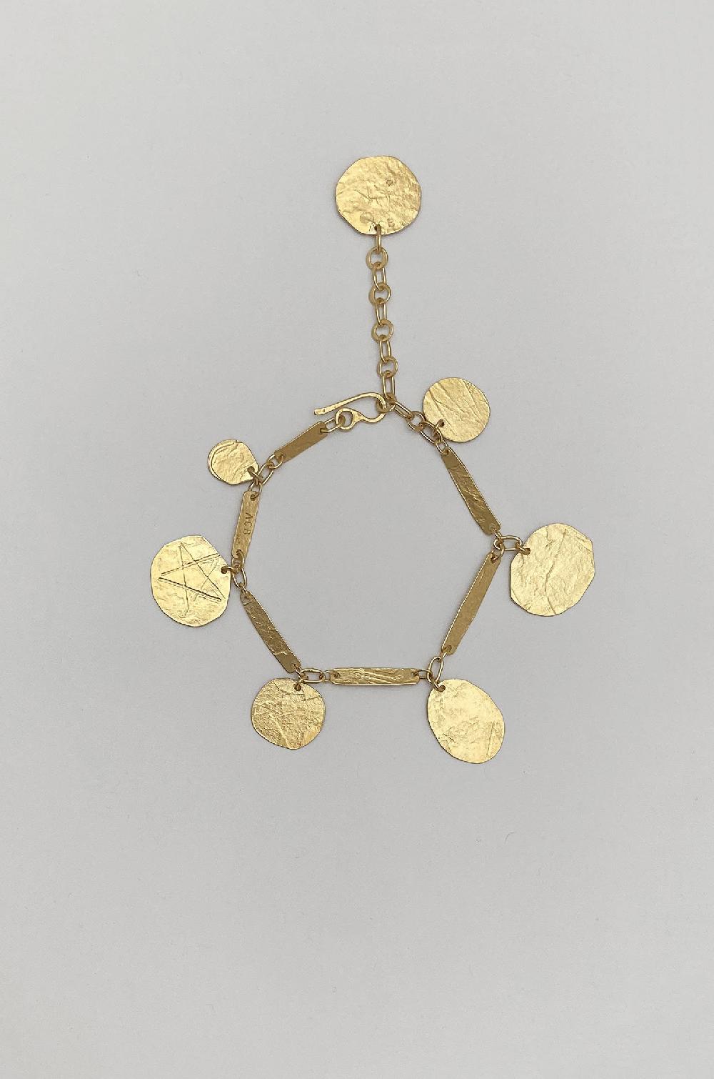 annie costello brown Seven Coins Bracelet Vermeil
