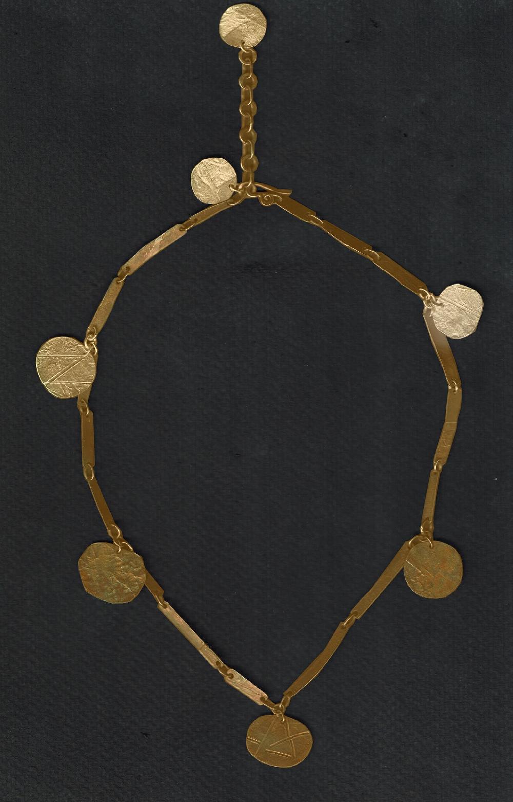 annie costello brown Seven Coins Necklace Vermeil