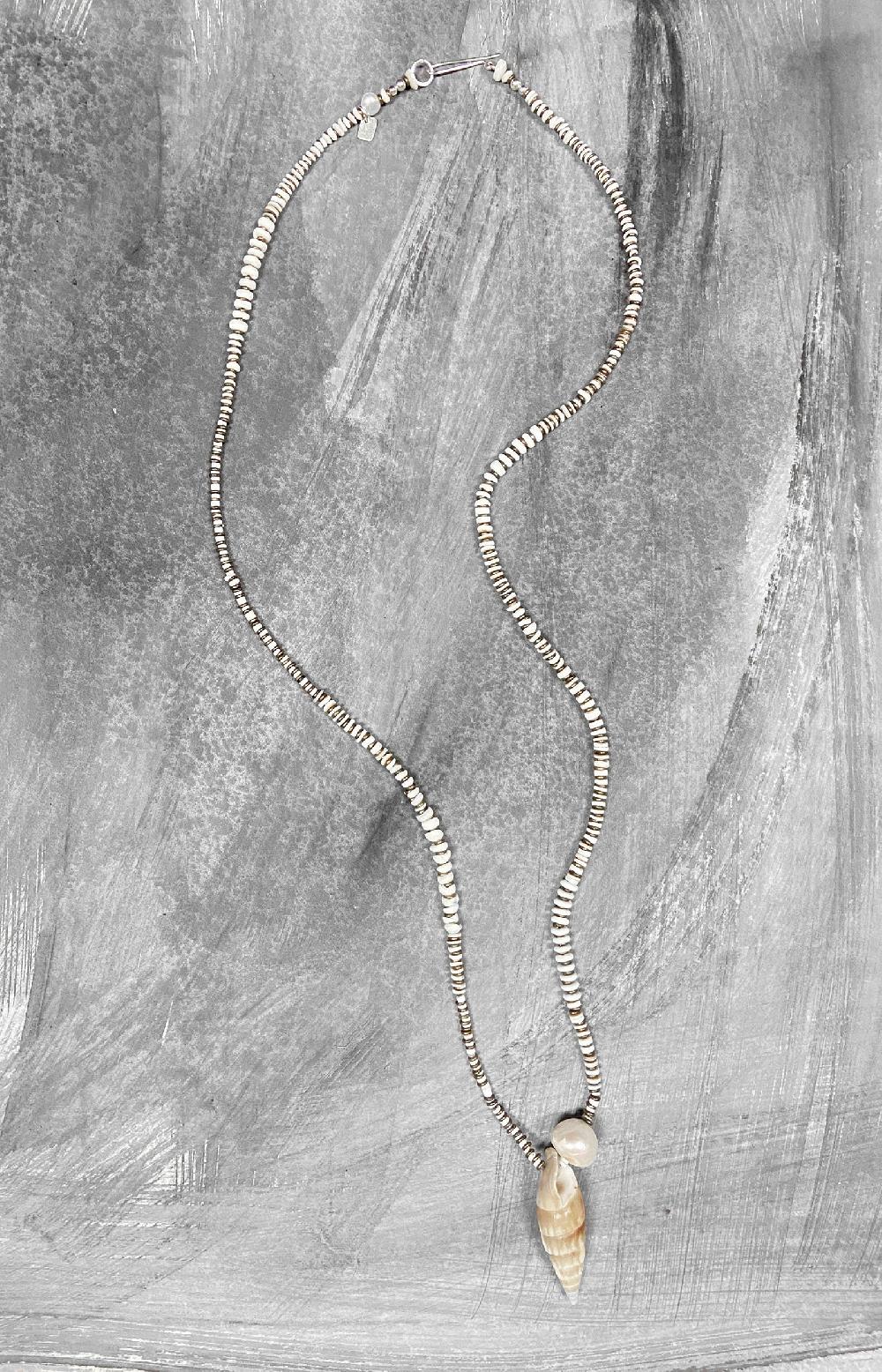 Annie Costello Brown X Long Shell Pendant