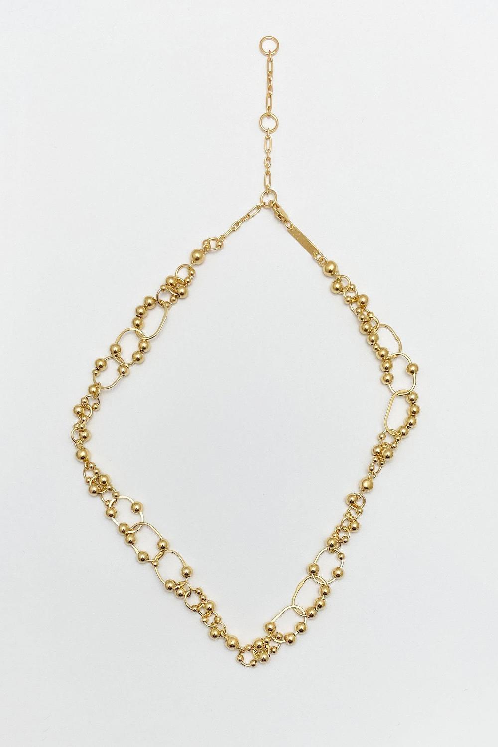 annie costello brown fine cav beaded collar vermeil