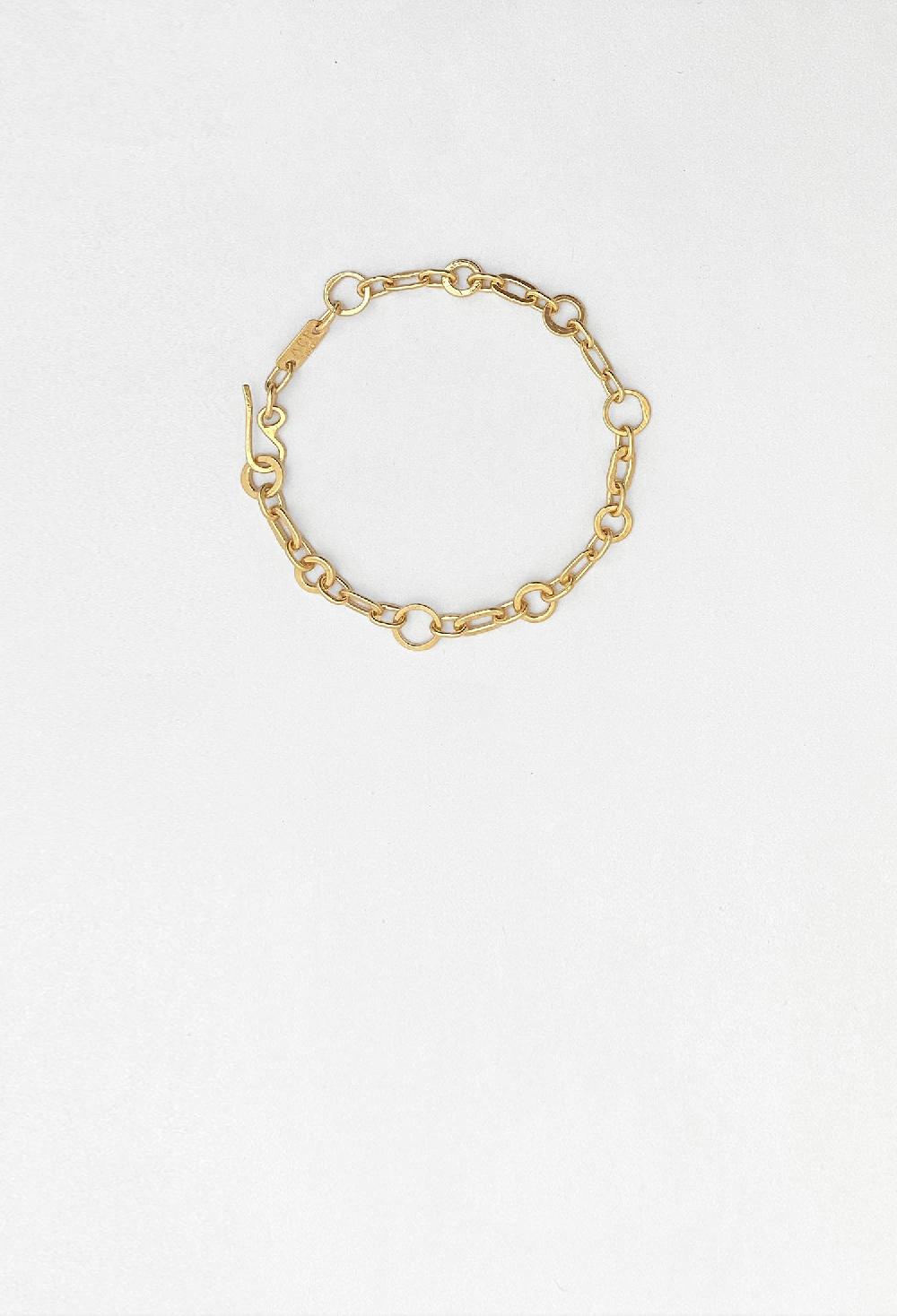 annie costello brown kraft chain bracelet gold vermeil