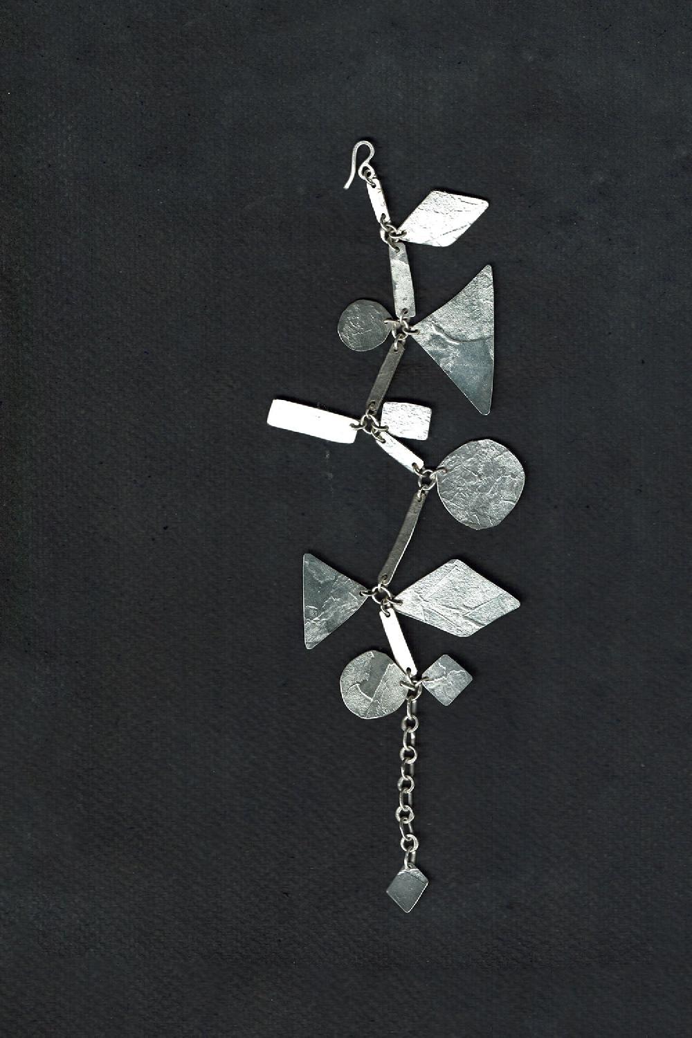 annie costello brown Pyramid Charms Bracelet Silver