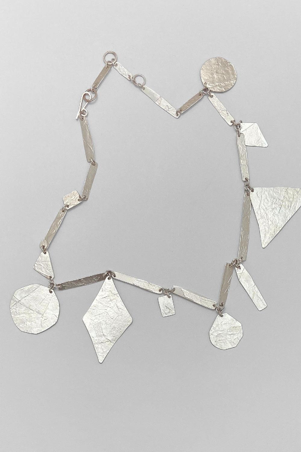 annie costello brown Pyramid Charms Necklace Silver