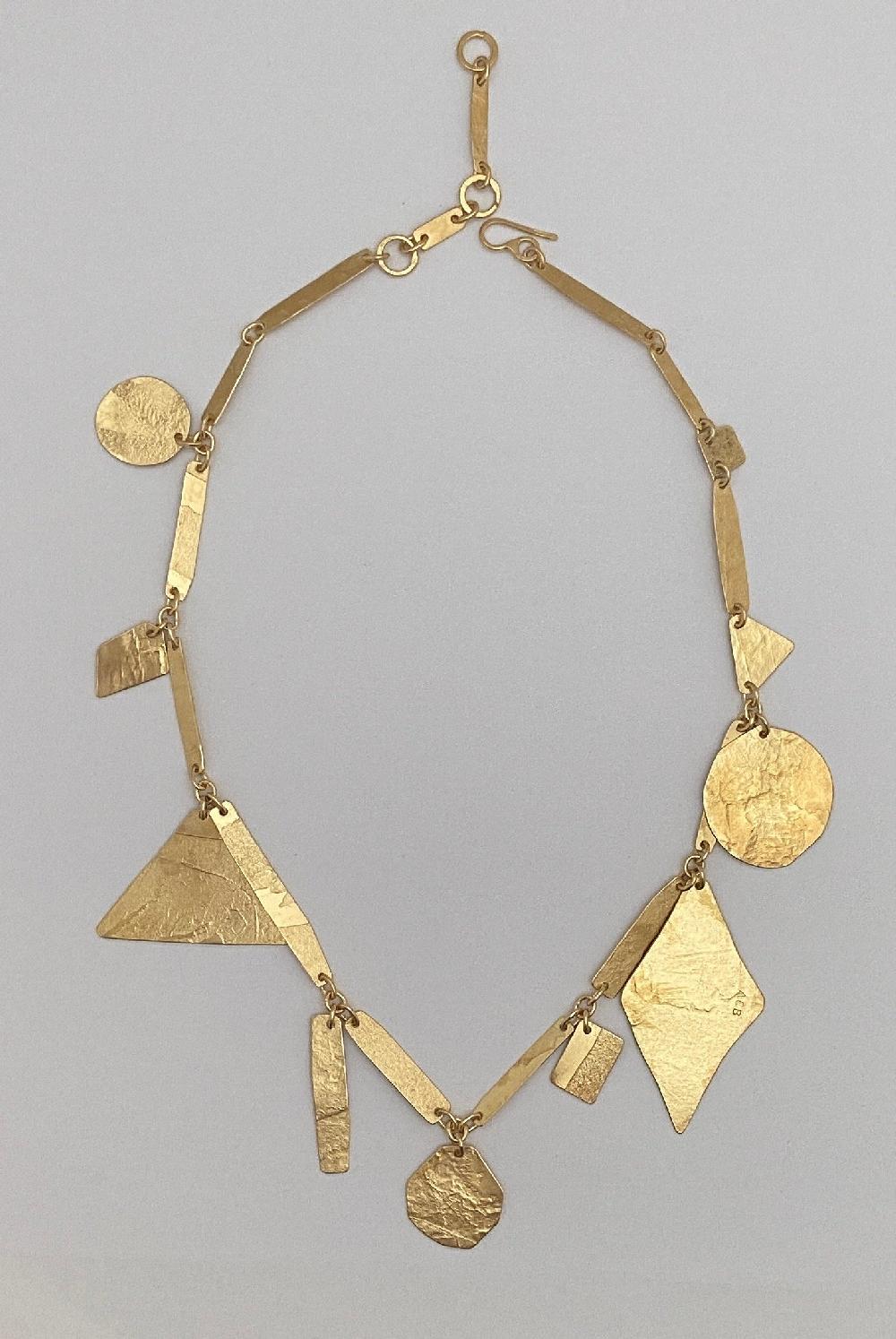 annie costello brown Pyramid Charms Necklace Vermeil