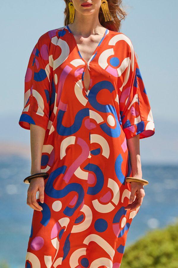 Annie P Aelia Dress Candybag Orange