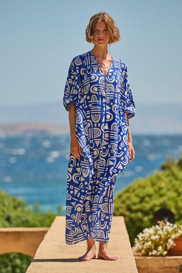 Annie P Aelia Dress Ornaments Blue