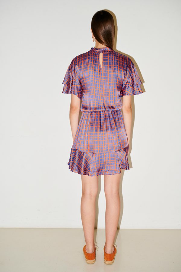 Annie P Afro Dress Trapnet Orange