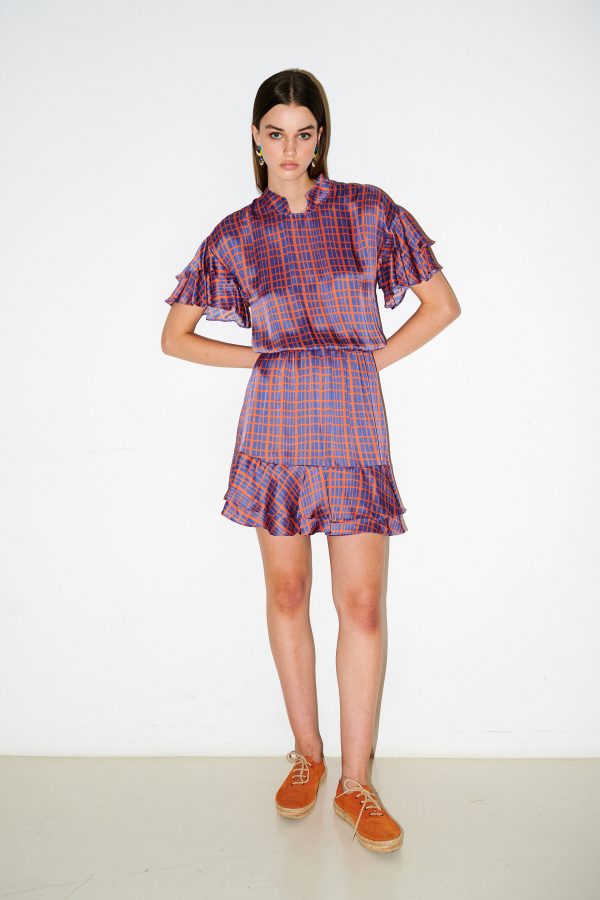 annie p Afro Dress Trapnet Orange
