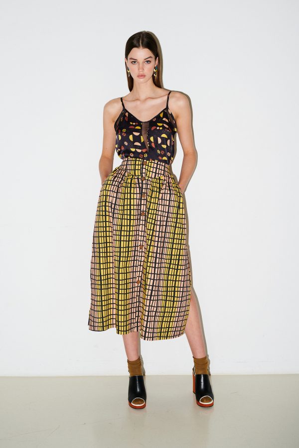 annie p Amelia Skirt Trapnet Black