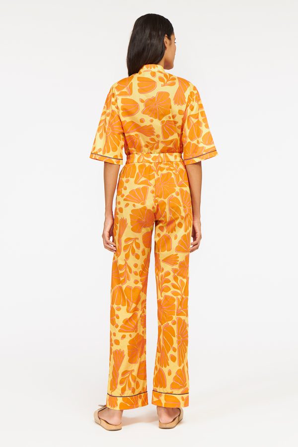 Annie P Antibes Pants Garden Yellow & Orange