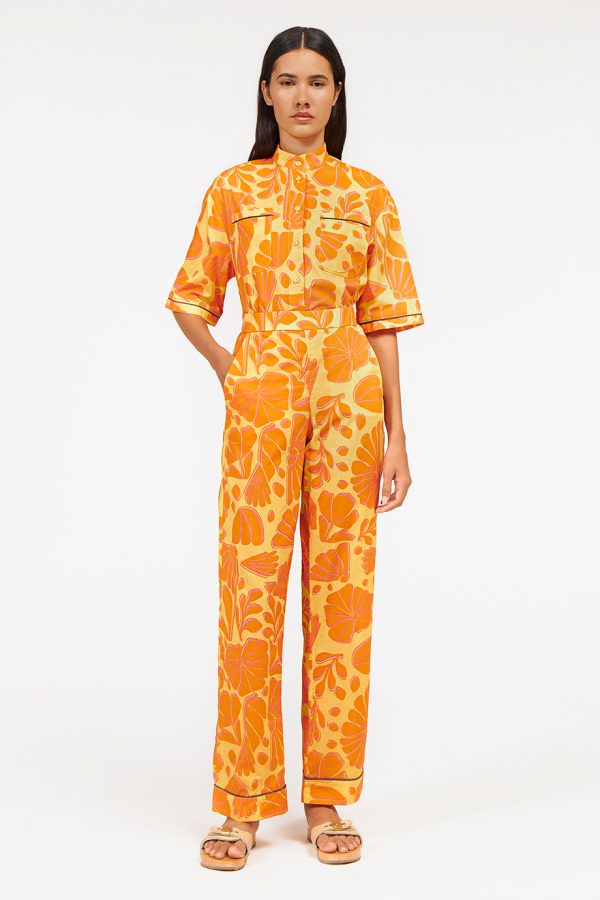 annie p Antibes Pants Garden Yellow & Orange