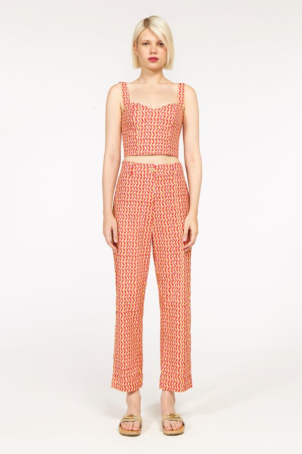 annie p Basic Pants Dots Red & Yellow