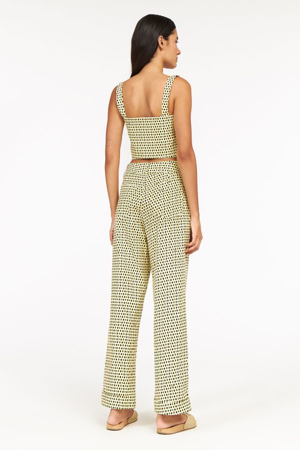 Annie P Basic Pants Yellow & Black