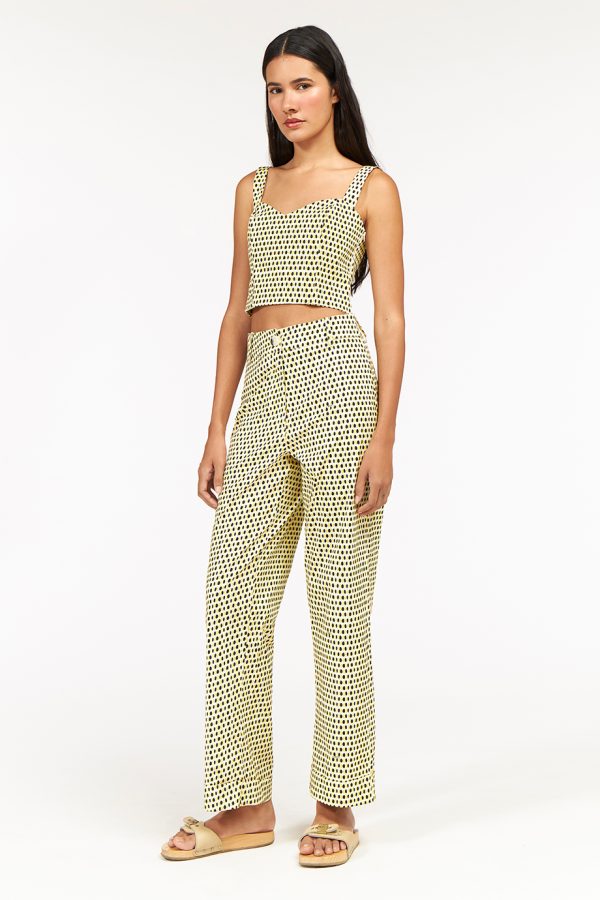 Annie P Basic Pants Yellow & Black