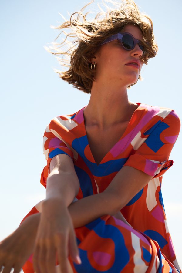 Annie P Bella Dress Candybag Orange