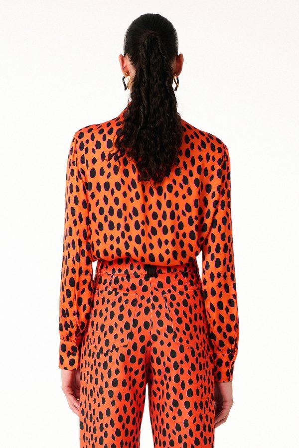 Annie P Classic Shirt Pelle Orange