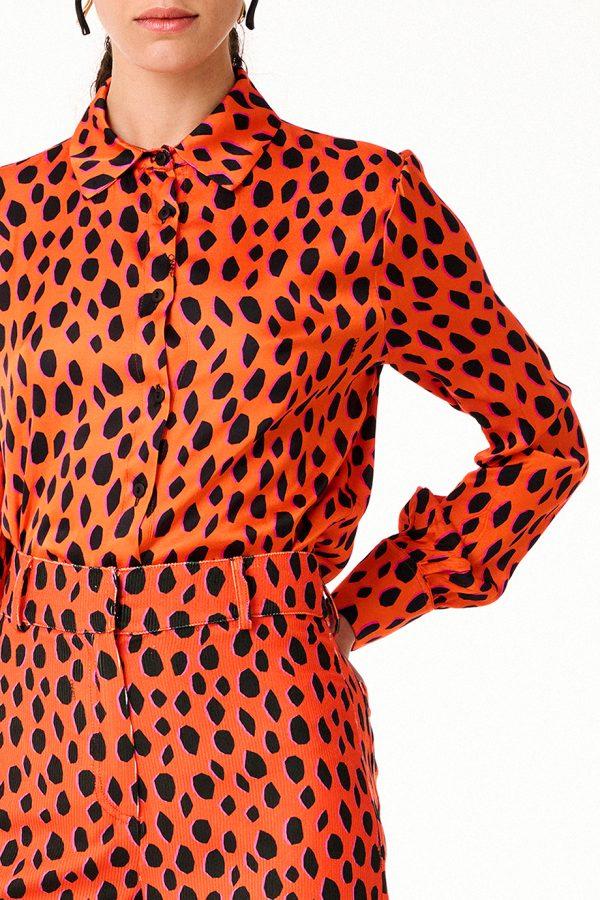 Annie P Classic Shirt Pelle Orange