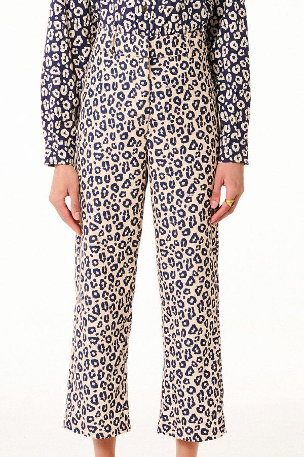 annie p Cord Pants Animal Cream