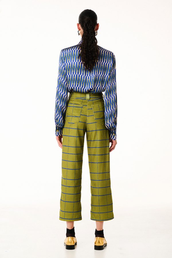 Annie P Cord Pants Olive Squares