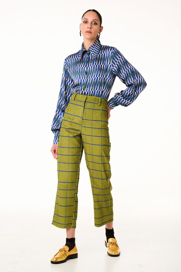 Annie P Cord Pants Olive Squares