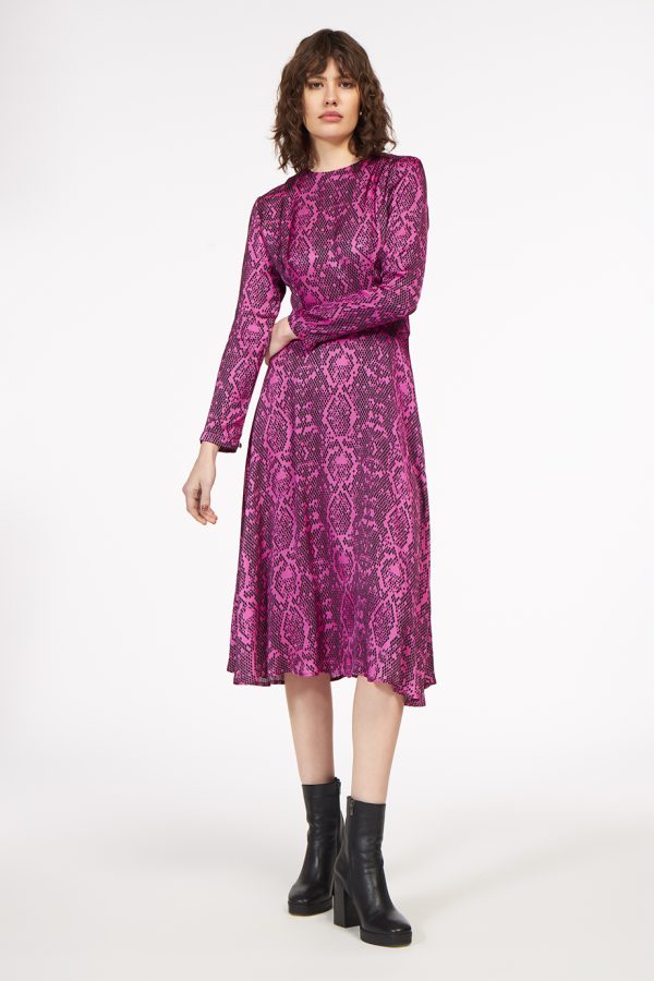 Annie P Eliza Dress Snake Pink