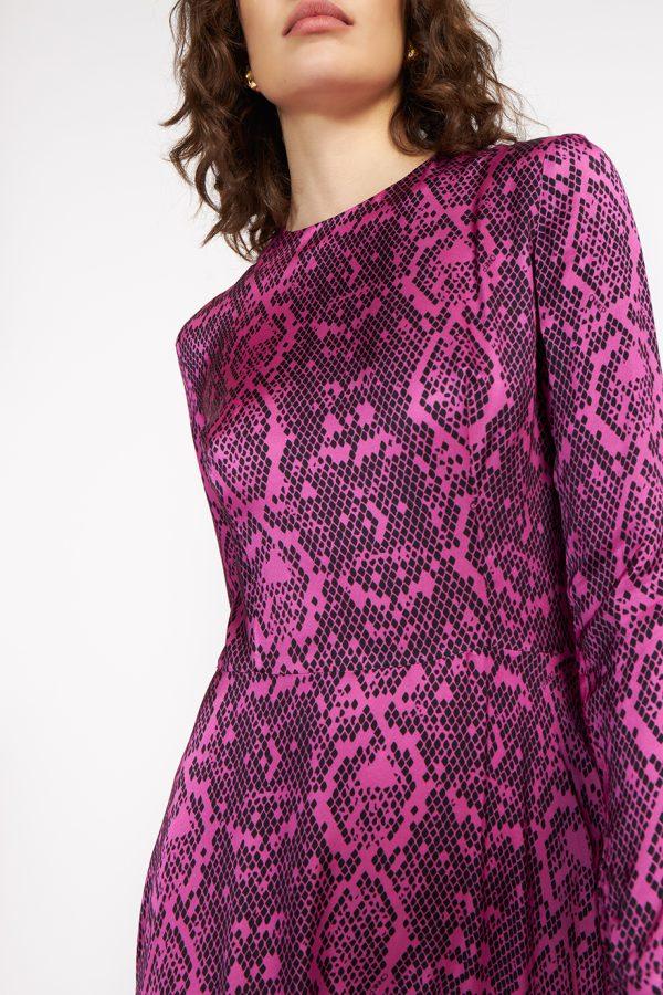 Annie P Eliza Dress Snake Pink